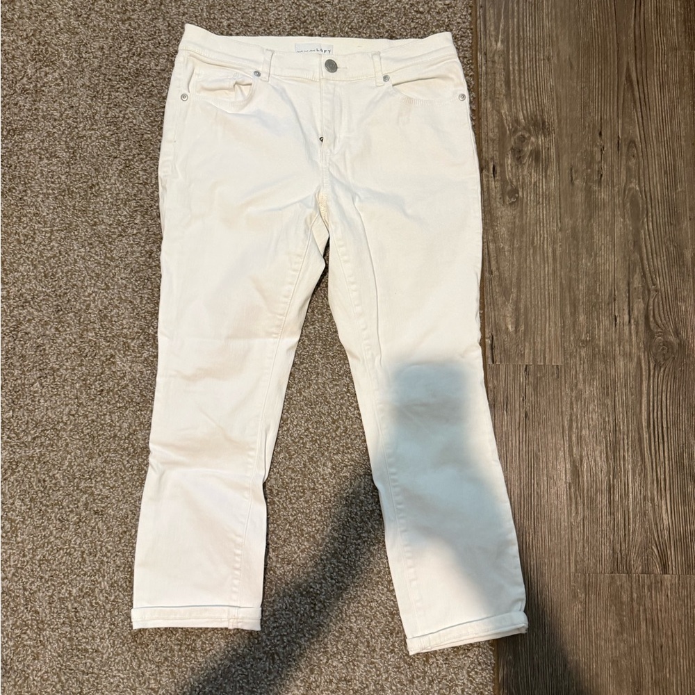 LOFT Cream Denim Pants